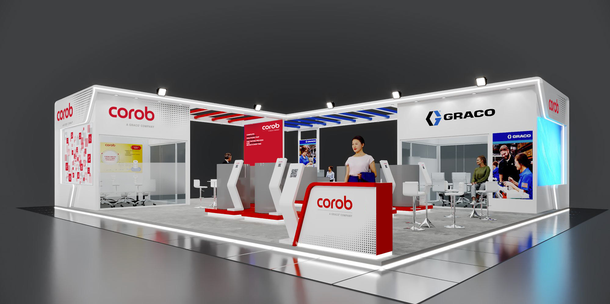 Il progetto dello stand Corob per PaintIndia 2026 a Mumbai