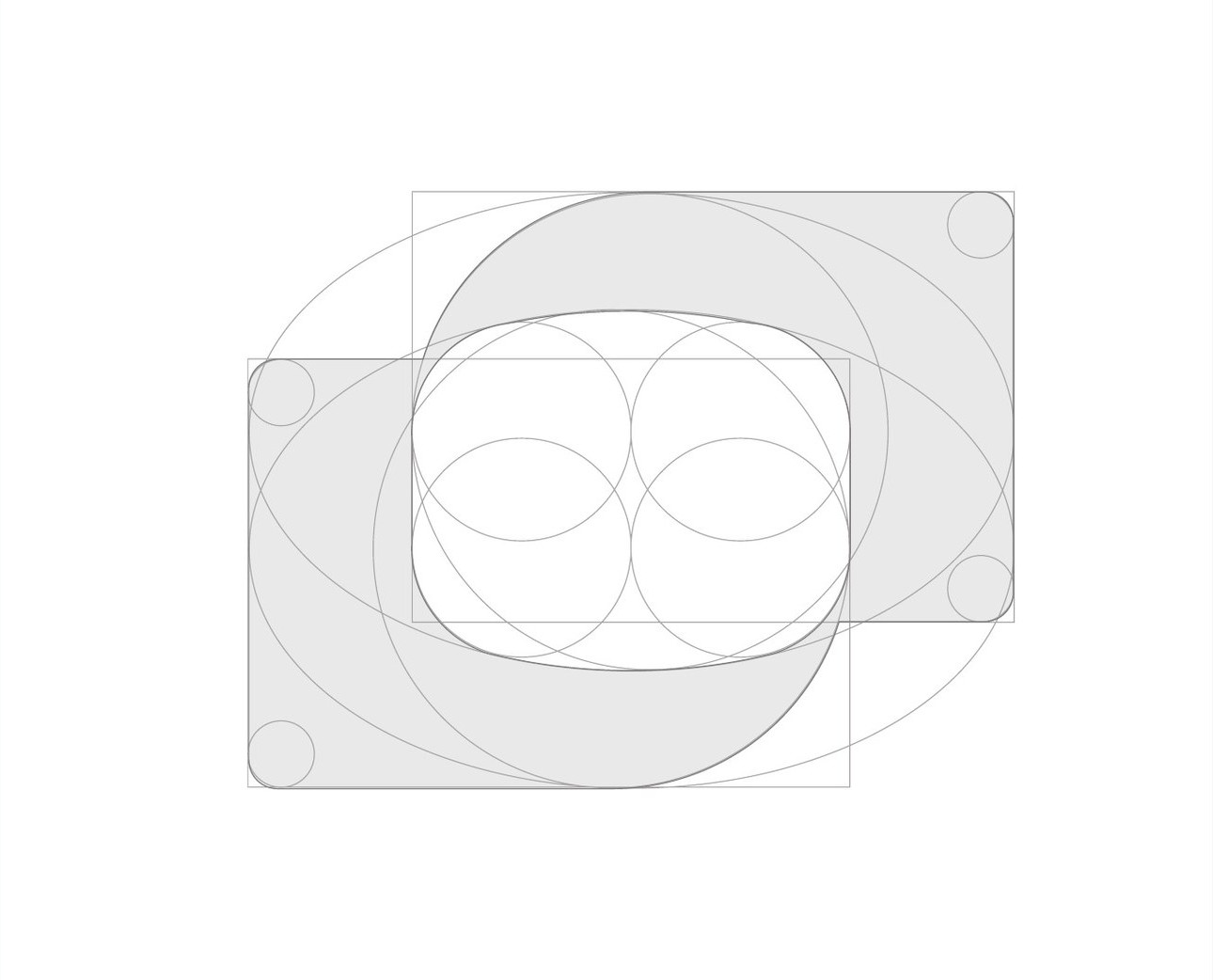 La costruzione geometrica del simbolo Icom disegnata da TimeBrand: assi, circonferenze e proporzioni