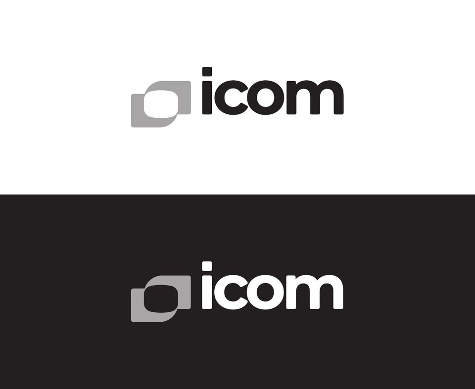 Il marchio Icom nella versione monocromatica